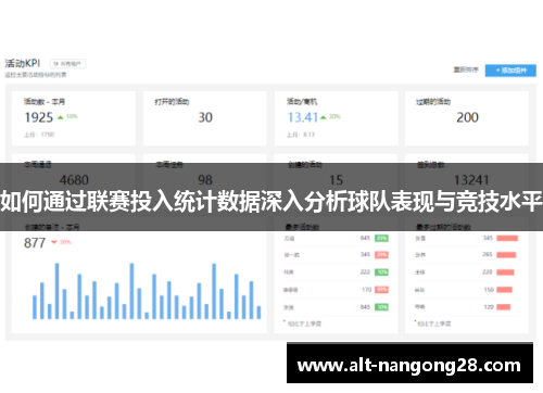 如何通过联赛投入统计数据深入分析球队表现与竞技水平