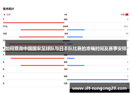 如何查询中国国家足球队与日本队比赛的准确时间及赛事安排 如何查询中国国家足球队与日本队比赛的准确时间及赛事安排